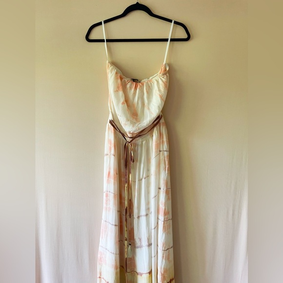 Anthropologie gypsy tie dye silk maxi dress size M - Picture 5 of 8